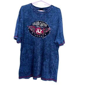 Grand Canyon AZ Premium Blue Acid Wash Graphic T-Shirt 2XL Red Thread Series